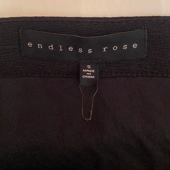 Endless Rose Fringed Black Skirt Lined Size Small New - Picture 3 of 10